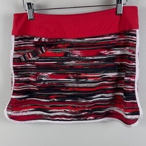 ✨3/$25✨ Athleta Red and Black Striped Women's Athletic Skirt - 6